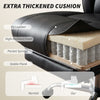 Reclining Office Chair, Overstuffed Executive Desk Chair with High Back, PU Leather, Footrest, Swivel Wheels