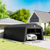 12' x 20' Portable Garage, Heavy Duty Carport Canopy with Ventilation Windows and Large Roll-up Door