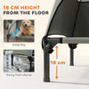 Elevated Dog Bed with Canopy Raised Dog Bed  Washable Mesh Steel Frame 41.7