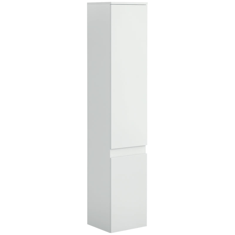 Tall Bathroom Cabinet, Narrow Bathroom Storage Cabinet with Doors, Drawer and Adjustable Shelves, High Gloss White