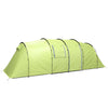 6 Person Camping Tent with Porch, Large Family Tent with 2 Bedroom and Living Room, Light Green