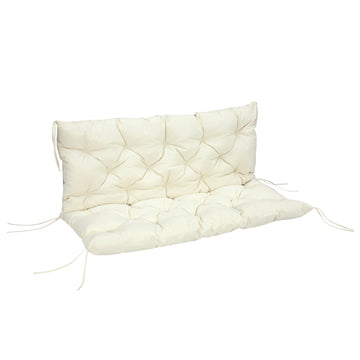 2 Seater Garden Bench Cushion, Soft Thick Outdoor Non-Slip 2 Seater Soft Pad With Backrest for Garden Patio, 52