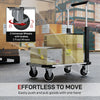 330 lbs Heavy Duty Hand Truck, Folding Trolley, Dolly with Adjustable Handle and Extendable Platform, Silver and Black