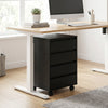 4 Drawer File Cabinet, Vertical Filing Cabinet with Wheels, Modern Printer Stand for Home Office, White