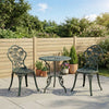 3 Pieces Patio Bistro Table and Chairs Antique Green