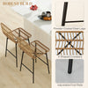 Rattan Counter Height Bar Stools Set of 2, 26
