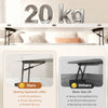 Lift Top Coffee Table with Storage and Hidden Compartment, Modern Convertible Center Table for Living Room, White