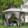 13' x 13' Pop Up Canopy Tent with Netting and Carry Bag, Instant Sun Shelter