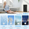 8000 BTU Portable 4-in-1 Air Conditioner with Cool, Dehumidifier, Fan, Sleep, WiFi Voice Remote Control, Black