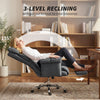 Desk Chair, Computer Office Chair with Footrest, Adjustable Backrest and Headrest, Dark Grey