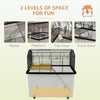 Hamster House Gerbil Habitat for Dwarf Hamster, Syrian Hamster with Wheels, Detachable Bottom - Black