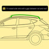 2pc Roof Rack Car Roof Top Lockable Aluminum Cross Bars Adjustable Baggage Luggage Carrier, Silver (53