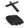 Cantilever Offset Umbrella Base Portable Square Parasol Weights with Wheels, Water and Sand Filled, Up to 165 lbs, Black
