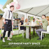 20' x 13' Party Tent, Heavy Duty Gazebo Canopy with Windows, Outdoor Party Wedding Tent with 4 Removable Sidewalls White