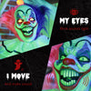 5.7FT Life Size Halloween Decoration, Animated Clown with Sound Activated, Light Up Eyes, Motion, Laugh