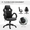 Racing Gaming Chair Office Chair Computer Desk Gamer Chair with Swivel Wheels, Padded Headrest, Tilt Function, Black