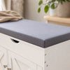 Shoe Bench with Cushion Shoe Storage Bench 3-Door Adjustable Shelves White