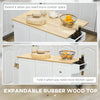 Kitchen Island on Wheels, Kitchen Cart with Drop Leaf, Drawers
