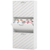 Shoe Storage Cabinet with 3 Flip Drawers, Narrow and Slim, 9-12 Pair of Shoes Organizer for Hallway, Entryway, White