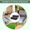4 Piece Raised Garden Bed PP Raised Flower Bed Vegetable Herb Grow Box Stand Brown