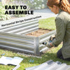 2 Tier Galvanized Raised Garden Bed, Steel Planter Box for Vegetables, Flowers, Herbs, 47