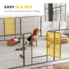Heavy Duty Pet Playpen, 16 Panels Steel Dog Fence Puppy Exercise Pen with 2 Doors Locking Latch, 31.5