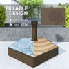Patio Umbrella Base Holder, Heavy Duty Outdoor Umbrella Stand Base, Poolside, Brown