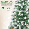 Sapin de Noël artificiel de 6 pi, pré-éclairé avec lumières LED blanc chaud, ouverture automatique - Blanc