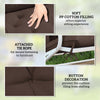 2 Seater Garden Bench Cushion, Soft Thick Outdoor Non-Slip 2 Seater Soft Pad With Backrest, 47