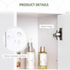 Tall Bathroom Vanities, Narrow Bathroom Cabinets with 2 Doors, Open Compartment and Adjustable Shelves, White