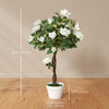 3FT Artificial Plant White Rose Floral in Pot, Fake Plant for Home Indoor Decor