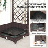 Raised Garden Bed with Trellis, Plastic Raised Flower Bed with Drainage Holes and Drain Plugs, 16