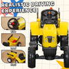 Ride on Excavator with Back Trailer, Shovel & Rake for 3+ Year Old
