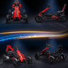12V 7AH Electric Go Kart, Outdoor Racer Car for Kids, with Forward Backward, Adjustable Speed, Ages 3-8 Years Old, Red