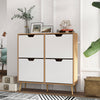 Shoe Storage Cabinet with 4 Flip Drawers and Adjustable Shelf, Shoe Cabinet for 8-16 Pairs of Shoes, Natural