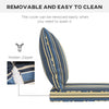 Seat Cushion Back Pillows Replacement Set of 2, Patio Chair Cushions Set for Indoor Outdoor, Blue