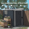 4' x 6' Outdoor Storage Shed, Metal Garden Shed with Window, 2 Vents and Lockable Door for Backyard, Garden, Patio