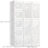 Portable Wardrobe Closet, Folding Bedroom Wardrobe, Clothes Storage Organizer with 8 Cube Compartments, White
