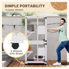 Catio Outdoor, Elevated Design, with Wheels, Resting Box, Water-Resistant, Multi Platforms, White