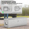 48 Inch Truck Bed Tool Box, Heavy Duty Aluminum Diamond Plate Trailer Tongue Box with Side Handle and Locks Keys