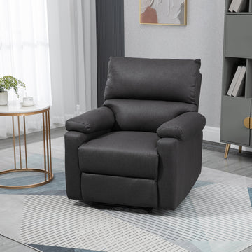 Recliner Chair, Manual Reclining Chair with Footrest, Padded Seat for Living Room, Bedroom, Study