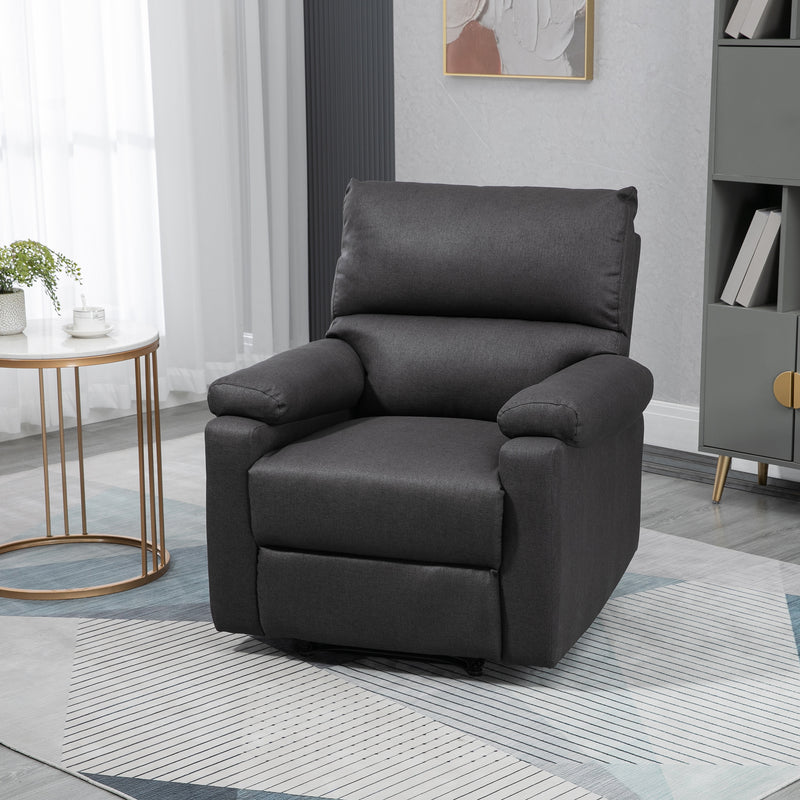 Recliner Chair, Manual Reclining Chair with Footrest, Padded Seat for Living Room, Bedroom, Study