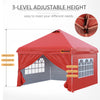 10' x 10' Pop Up Canopy Tent, Instant Sun Shelter, Tents for Parties, with Wheeled Carry Bag, for Outdoor, Garden, Patio