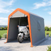 6' x 8' Portable Shed, Outdoor Storage Shed Tent with Doors, Windows, Waterproof Motorcycle Bike Tent, Light Grey