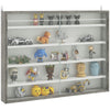 5-Tier Display Cabinet, Shot Glass Display Case, Glass Curio Cabinet with 2 Glass Doors and 4 Adjustable Shelves, White