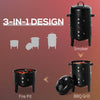 3-in-1 Vertical Charcoal BBQ Smoker, 16