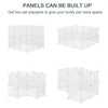 Small Animal Cage Plastic Chinchilla Cage 12 Panels for Guinea Pig, 18