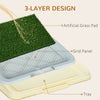 Puppy Training Pad, Indoor Portable Puppy Pad, with Artificial Grass, Grid, Panel, Tray, 18.3