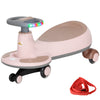 Qaba Kids Wiggle Car w/ Parent Traction Rope, Music, Light