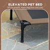 Elevated Dog Bed with Canopy, Portable Raised Dog Cot for M Sized Dogs, Indoor & Outdoor, 30